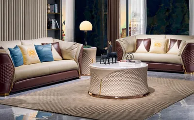 Image de Table basse, table d'appoint, design moderne, ronde, pour salon, tables rondes, cuir