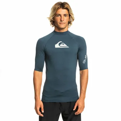 Productafbeelding van Quiksilver All Time - Kortärmelig rashguard met UPF 50 voor heren, blauw
