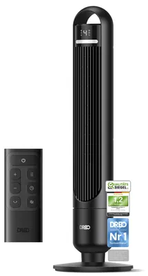 Produktbild von DREO Leiser Turmventilator, Ventilator mit Fernbedienung für Schlafzimmer, Tower