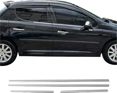Zdjęcie produktu dla Listwy okienne do Peugeot 207 hatchback 5-drzwi 2006-2012 chrom 4szt