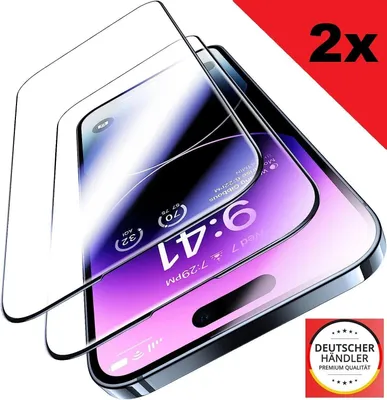 Produktbild von 2x Displayschutz Panzerfolie für iPhone 15 Schutzglas