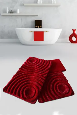 Obrázok produktu pre Mijolnir, Wave- ALS2018, červená, Kúpeľňové rohože, 1450 gr/m², 100% ACRYL