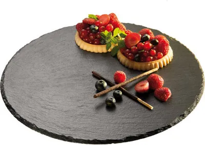 Obrázok produktu pre APS-Germany 00975, Bridlicová doska, Tablet, Čierna, Kolo, 320 mm, 320 mm