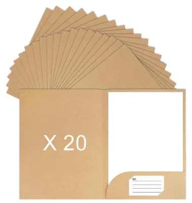 Productafbeelding van A4 documentmappen, kraftpapier, bruin, 20 stuks