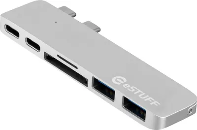 Produktbild von eSTUFF Silber HUB Thunderbolt 40Gb,5K MacBook PRO