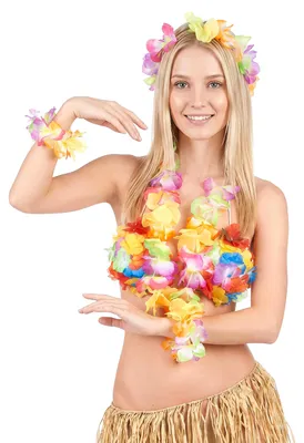 Produktbild von Kostüm Set Hawaii Strandschmuck bunt - Einheitsgröße, KI-generiertes Bild