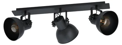 Productafbeelding van EGLO Barnstaple, inbouwspot, oppervlaktemontage, E27, 3 lampen, 220-240 V, zwart