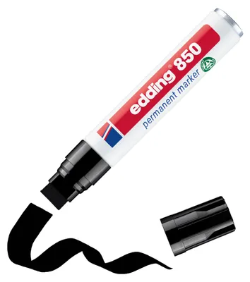 Produktbild von Edding 850, Schwarz, Block, Schwarz, Weiß, Kunststoff, Fettdruck, 1,6 cm