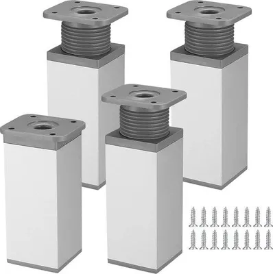 Produktbild von Verstellbare Tischbeine-Höhenanpasser aus Aluminiumlegierung für DIY-Möbel, 40 x 100 mm.