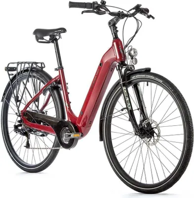 Produktbild von 28 Zoll E Bike Leader Fox Induktora Elektro Fahrrad City Pedelec 504 Wh 14 Ah Weinrot 46 cm