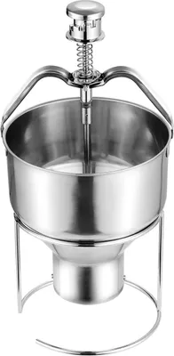 Immagine prodotto di SucceBuy: dosatore manuale per pasta a ciambella con capacità di 2,4 L, acciaio inossidabile 304, 6 impostazioni di spessore e supporto – Ideale per bar, panetterie e cucine