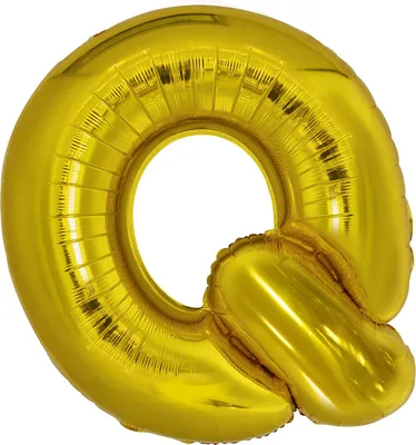 Obrázok produktu pre Fóliový balón písmeno Q zlatý - 88cm