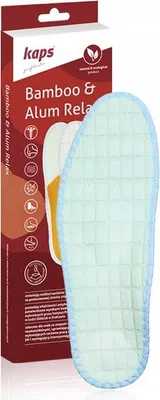 Produktbild von Einlegesohlen für Schuhe mit Aktivkohle, effektive Schweißabsorption - Kaps Bamboo & Alum Relax - Größe 45 EUR