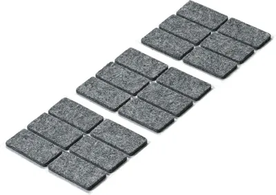 Produktbild von Hettich Parkettgleiter grau 40 x 20 x 3.0 mm - 18 Stück