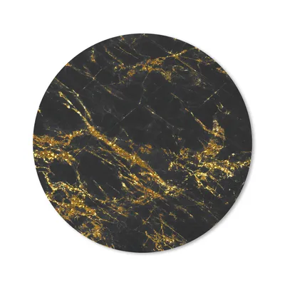 Produktbild von MuchoWow® Mauspad Mousepad Marmor - Gold - Schwarz 50x50 cm - Mousepads - Maus Mat - Pad - Mausunterlage - Vinyl