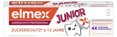 Imagen del producto de elmex Junior, pasta dental profesional para la protección contra las caries, envase de 75 ml
