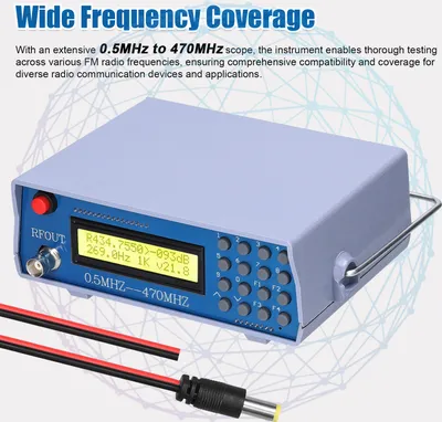 Obrázek produktu pro 0.5M-470M Generátor zdroje rádiového signálu Praktický ladicí přístroj Tester pro frekvenční modulaci Interphone Vestavěný 800Hz tónový modulátor