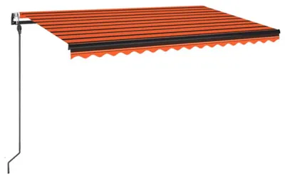 Obrázok produktu pre Automatická markíza s LED a senzorom vetra 400x300 cm oranžová/hnedá