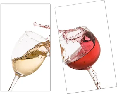 Produktbild von Spritzschutz Herdabdeckplatte Schneidebrett aus Glas Weinglas Toast 2-Teilig (60x52cm)