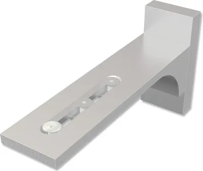 Produktbild von Interdeco Innenlauf-Wandträger / Wandwinkel, Silbergrau Modell Variax 6,5-11,5 cm