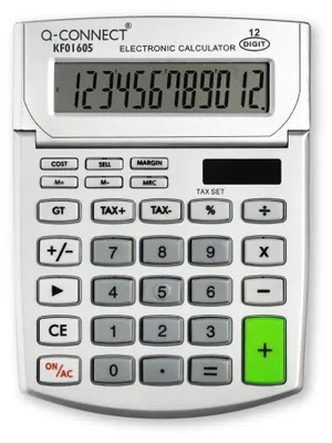 Produktbild von Q-Connect KF01605 Tischrechner, 12-stellig weiß