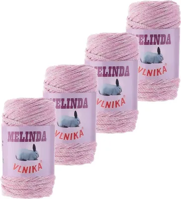 4 x 250g Strickgarn Melinda 16 rosa-beige