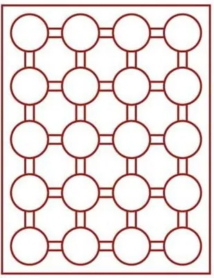 Produktbild von Lindner 2544E Velourseinlage rot 2544E (Ø 44 mm)