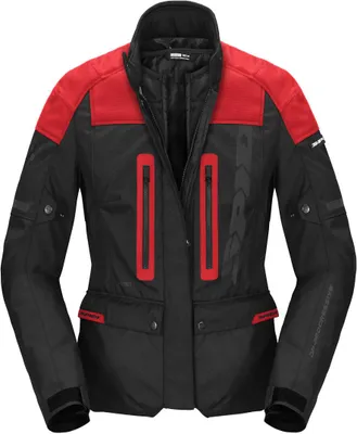 Immagine prodotto di Giacca da moto da donna Spidi Traveler 3 Evo H2Out, impermeabile, in tessuto, colore nero/rosso, taglia 2XL
