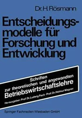 Obrázok produktu pre Entscheidungsmodelle für Forschung und Entwicklung