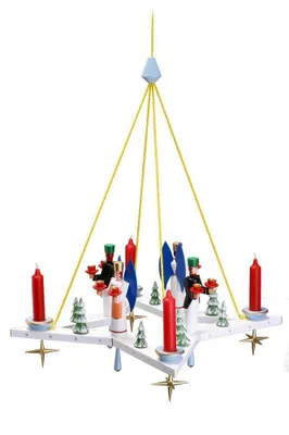 Produktbild von Lichterkranz  Adventskranz Stern mit Engel und Bergmann BxT = 50x50cm NEU