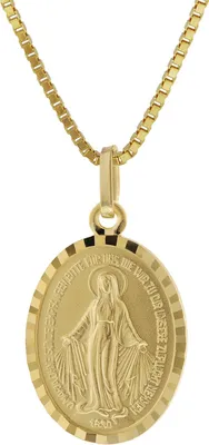 trendor 51942 Milagrosa Anhänger Gold 333 (8 Kt) mit Vergoldeter Silberkette 1