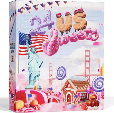 Immagine prodotto di BOXILAND® Calendario dell’Avvento USA 2025 con Dolci Americani [ORIGINAL US CANDY] – Calendario dell’Avvento 2025 per Bambini, Donne & Uomini – Calendario di Dolci USA – Caramelle Americane