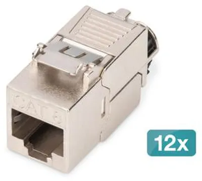 Image de Digitus DN-93816-12, plat, argent, RJ-45, LSA, femelle, femelle