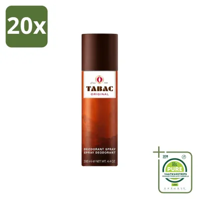 Obrázok produktu pre 20 kusov sprejového antiperspirantu Tabac Original, 200 ml - veľké balenie