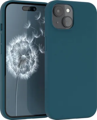 Produktbild von EAZY CASE Silikonhülle für Apple iPhone 15, Silikon Backcover Schutz in Blau