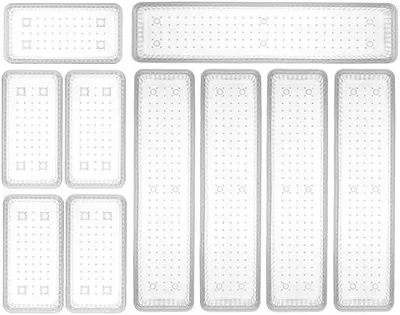 Produktbild von Lade-Organizer 10-teilig, transparent, vielseitige Aufbewahrung, für Schubladen