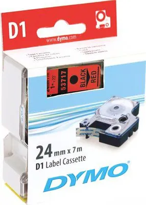 Obrázek produktu pro DYMO D1 Standard - Black on Red - 24mm, Černá na červené, Polyester, Belgie, -18 - 90 °C, DYMO, LabelManager, LabelWriter 450 DUO