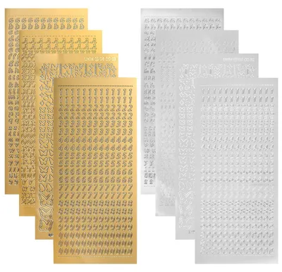Productafbeelding van Wachsbuchletters stickers in zilver en goud - 16 stuks