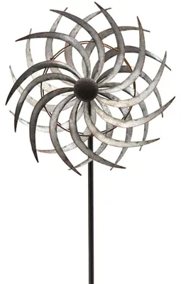 Produktbild von Windrad Gartendeko Metall Blüte gegenläufig 150 cm