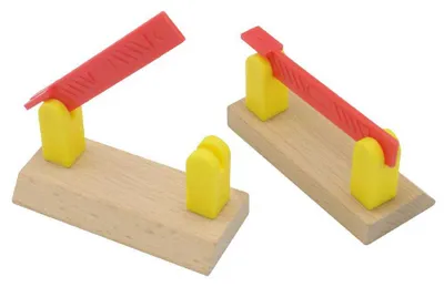 Immagine prodotto di Barriere ferroviarie in legno semplici, 2 pezzi Maxim