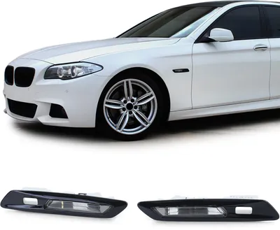 Produktbild von Klarglas LED Seitenblinker Schwarz Smoke passend für BMW 5er F10 F11 10-13