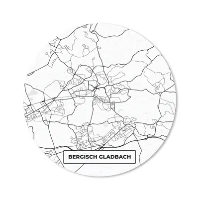Produktbild von MuchoWow® Mauspad Mousepad Bergisch Gladbach - Karte - Stadtplan 50x50 cm - Mousepads - Maus Mat - Pad - Mausunterlage - Vinyl