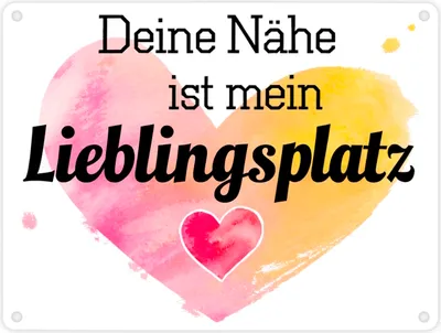 Produktbild von Deine Nähe ist mein Lieblingsplatz Metallschild in 15x20 cm