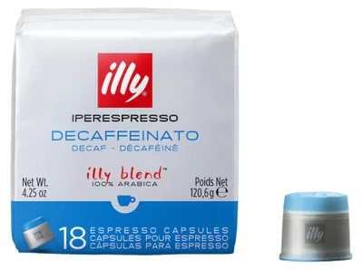 Produktbild von Illy Iperespresso Capsules Decaffeinated, Kaffeekapsel, Espresso, 120,6 g, iperEspresso, 18 Tassen, 18 Monat( e)