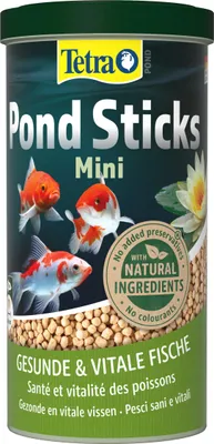 Produktbild von Tetra Pond Sticks Mini - Fischfutter für kleine Teichfische bis 15 cm, 1 L Dose, unterstützt gesunde Fische