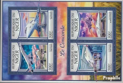 Produktbild von Briefmarken Niger 2017 Mi 4777-4780 Kleinbogen (kompl. Ausg.) postfrisch Concorde