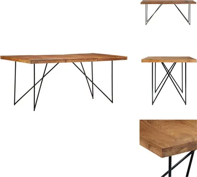 Zdjęcie produktu dla vidaXL Stół do jadalni 180 x 90 x 76 cm lite drewno akacjowe - Stoły do jadalni
