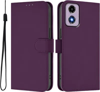 Produktbild von Mobigear Urban Wallet  Motorola Moto E14 Hülle Klapphülle Geldbörse - Lila
