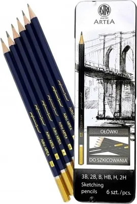Obrázok produktu pre Astra, Súprava ceruziek na skicovanie Artea, 6 kusov.