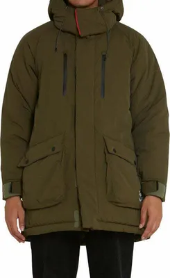 Produktbild von Deus Ex Machina Hiemal Padded Long Jacket Moss Green S Skijacke